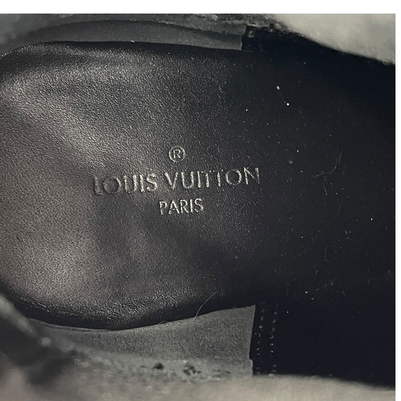 ルイ・ヴィトン LOUIS VUITTON スタートレイルライン ショートブーツ MD0921 ブラック レザー レディース ブーツ