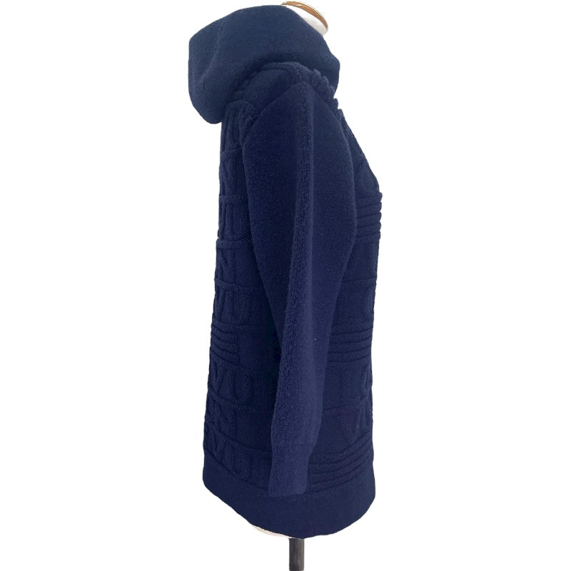 ルイ・ヴィトン LOUIS VUITTON ロゴエンボス FJKC15 ネイビー ウール レディース パーカー