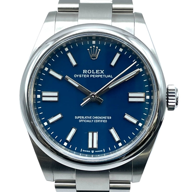 ロレックス ROLEX オイスターパーペチュアル 41 134300 メッドブルー SS 自動巻き メンズ 腕時計