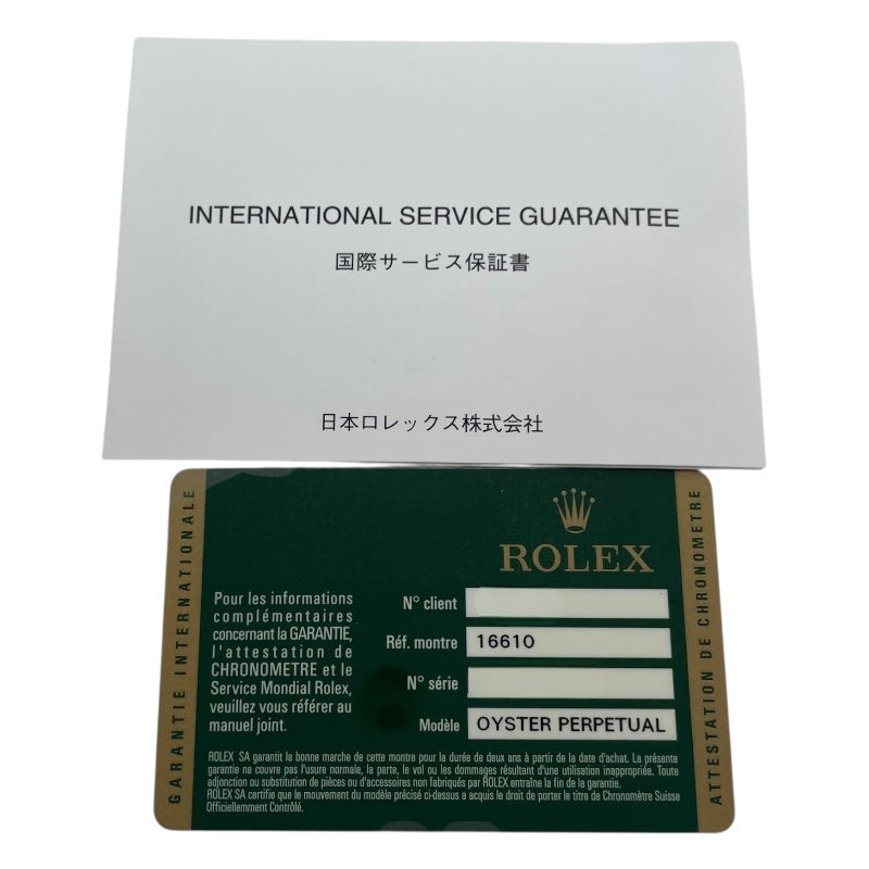 ロレックス ROLEX サブマリーナ 16610 ブラック SS 自動巻き メンズ 腕時計