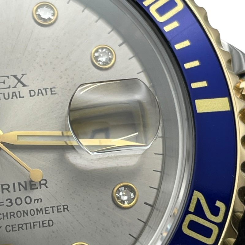 ロレックス ROLEX サブマリーナ 16613SG グレー K18/SS 自動巻き メンズ 腕時計