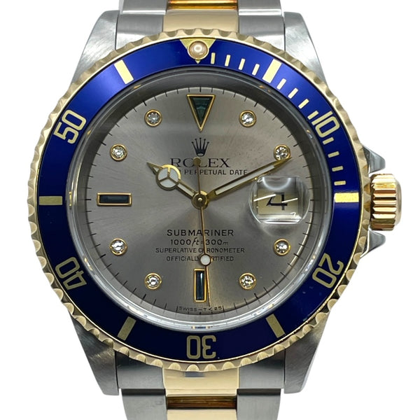 ロレックス ROLEX サブマリーナ 16613SG グレー K18/SS 自動巻き メンズ 腕時計