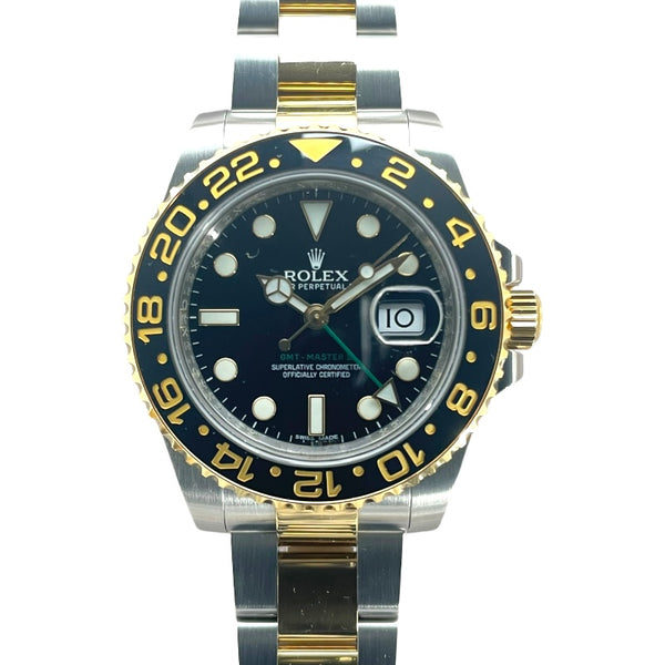ロレックス ROLEX GMTマスター2 116713LN ブラック K18YG/SS メンズ 腕時計