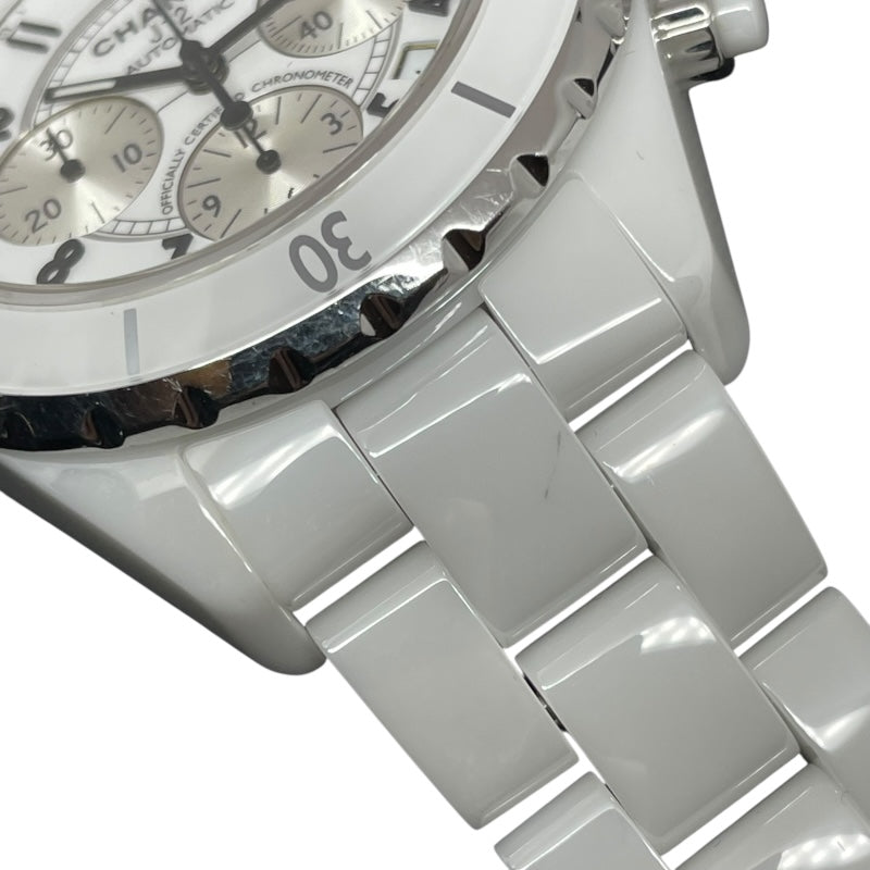 シャネル CHANEL J12 クロノグラフ 41mm H1007 ホワイト セラミック 自動巻き メンズ 腕時計