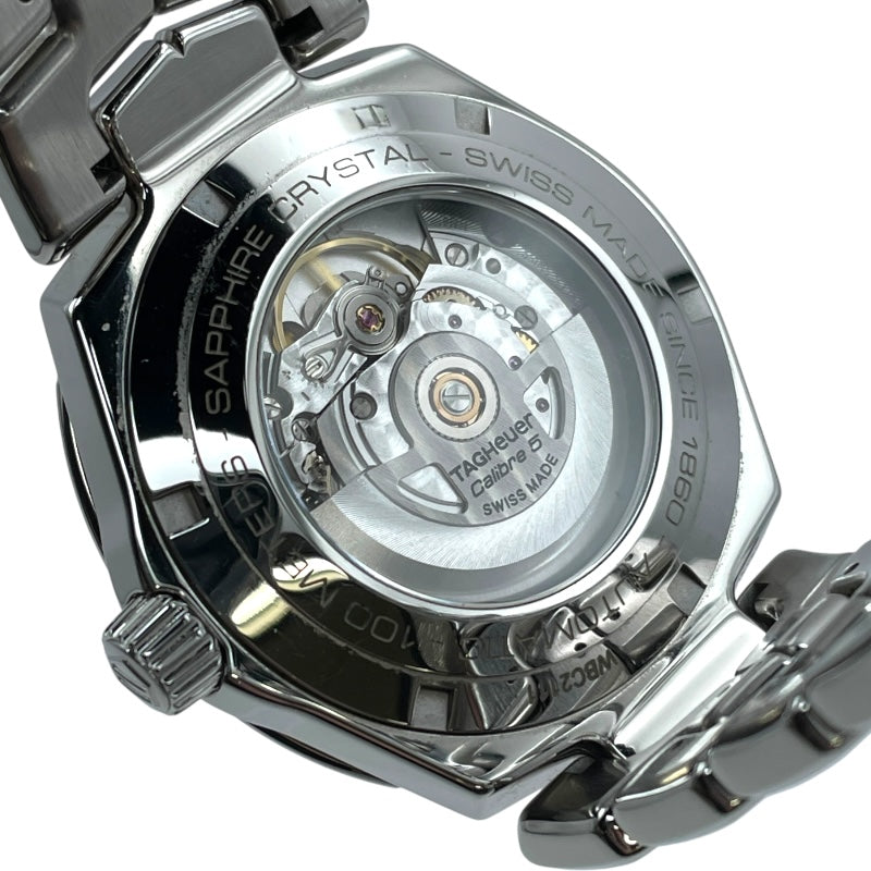 タグ・ホイヤー TAG HEUER リンクキャリバー5 WBC2111 ホワイト SS 自動巻き メンズ 腕時計