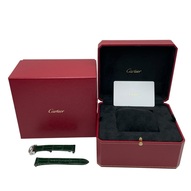 カルティエ Cartier サントスドゥカルティエMM WSSA0061 グリーン SS レディース 腕時計