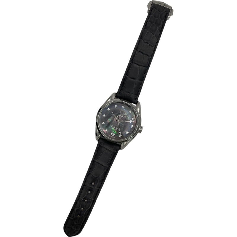 オメガ OMEGA シーマスターアクアテラ150M マスターコーアクシャル クロノメーターブラックシェル 231.13.39.21.57.001 ブラックシェル SS レディース 腕時計