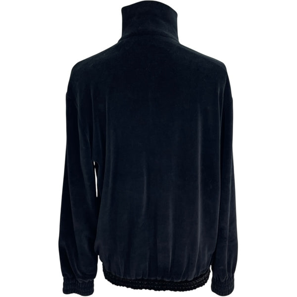 グッチ GUCCI ロゴ刺繍ベロアトラックジャケット 595533 ブラック ベロア メンズ パーカー