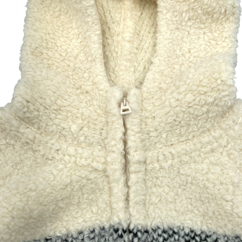 クリスチャン・ディオール Christian Dior ニットボアジャケット 214G13AM114 アイボリー ウール レディース その他アウター