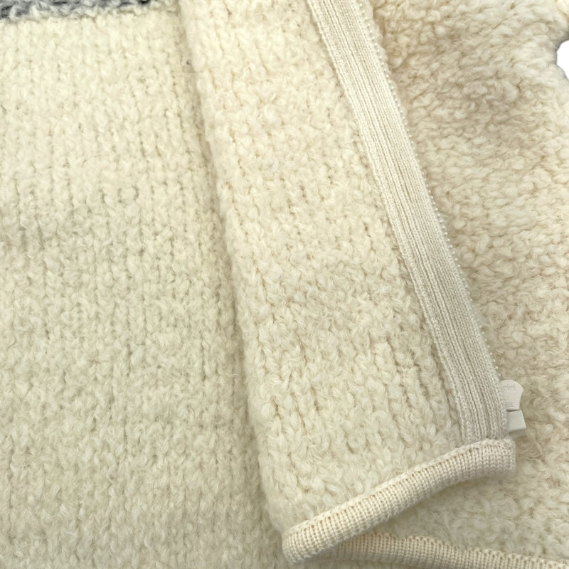 クリスチャン・ディオール Christian Dior ニットボアジャケット 214G13AM114 アイボリー ウール レディース その他アウター