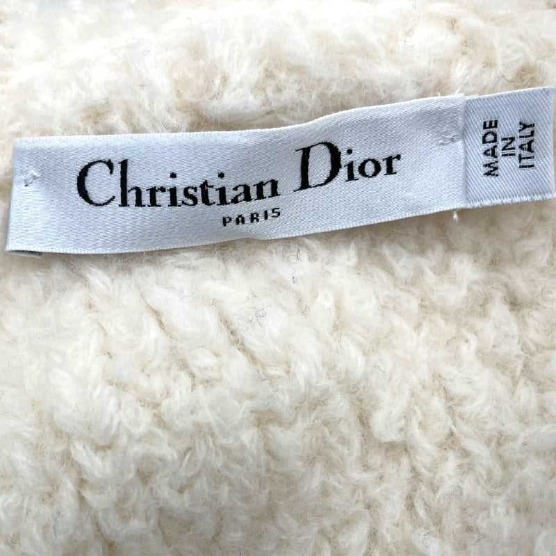 クリスチャン・ディオール Christian Dior ニットボアジャケット 214G13AM114 アイボリー ウール レディース その他アウター