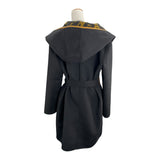 ルイ・ヴィトン LOUIS VUITTON ジャイアントモノグラムフーデットコート FHC028 ブラック ウール レディース トレンチコート