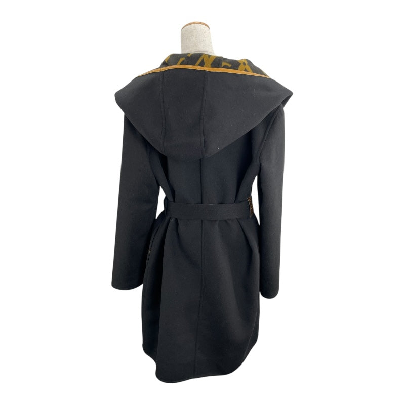 ルイ・ヴィトン LOUIS VUITTON ジャイアントモノグラムフーデットコート FHC028 ブラック ウール レディース トレンチコート