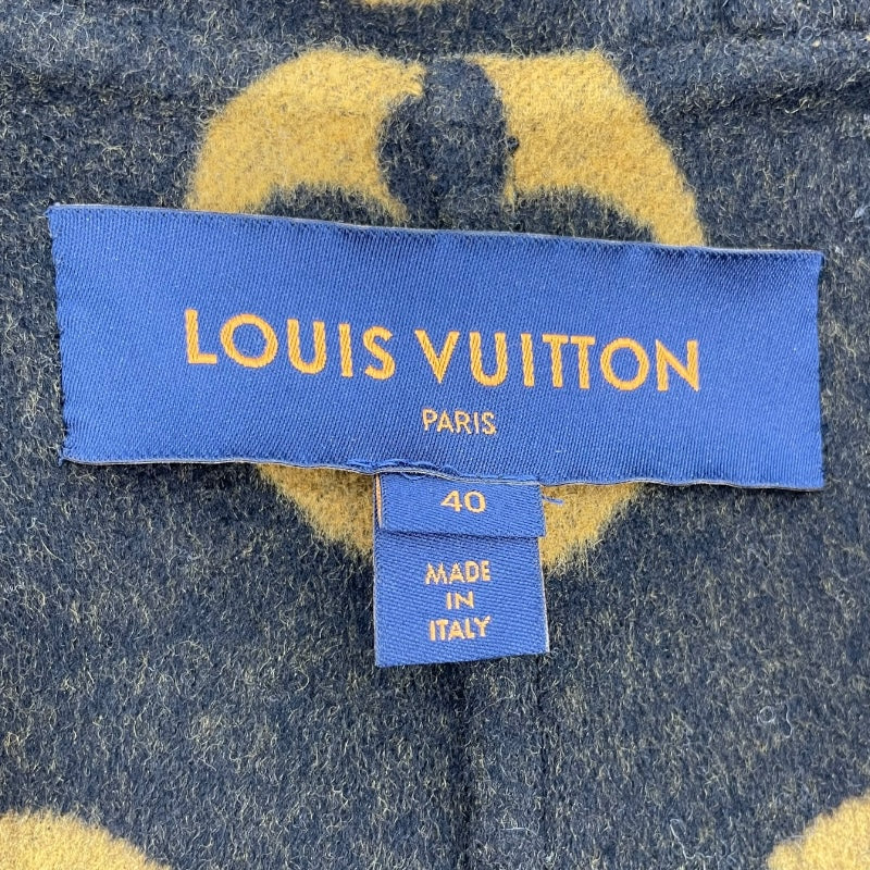 ルイ・ヴィトン LOUIS VUITTON ジャイアントモノグラムフーデットコート FHC028 ブラック ウール レディース トレンチコート