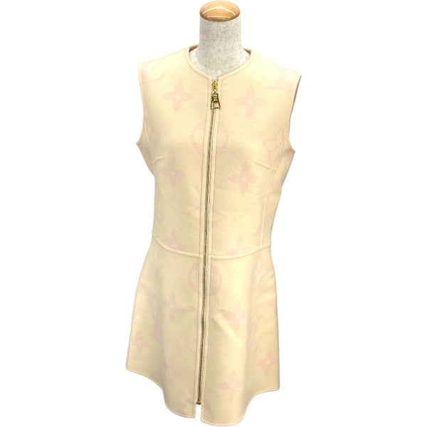 ルイ・ヴィトン LOUIS VUITTON ジャイアントモノグラムノースリーブコート FIDS06 アイボリー ウール メンズ ダッフルコート