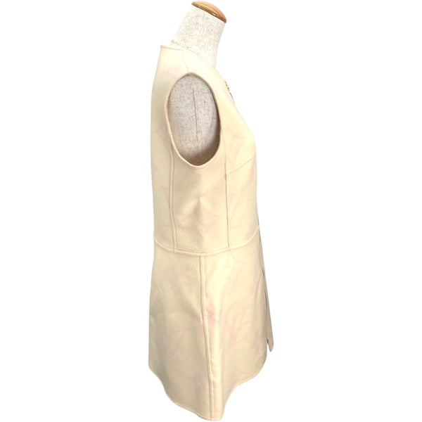 ルイ・ヴィトン LOUIS VUITTON ジャイアントモノグラムノースリーブコート FIDS06 アイボリー ウール メンズ ダッフルコート