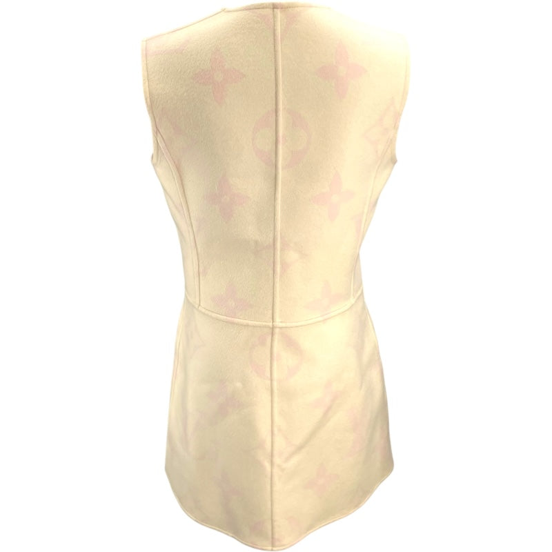 ルイ・ヴィトン LOUIS VUITTON ジャイアントモノグラムノースリーブコート FIDS06 アイボリー ウール メンズ ダッフルコート