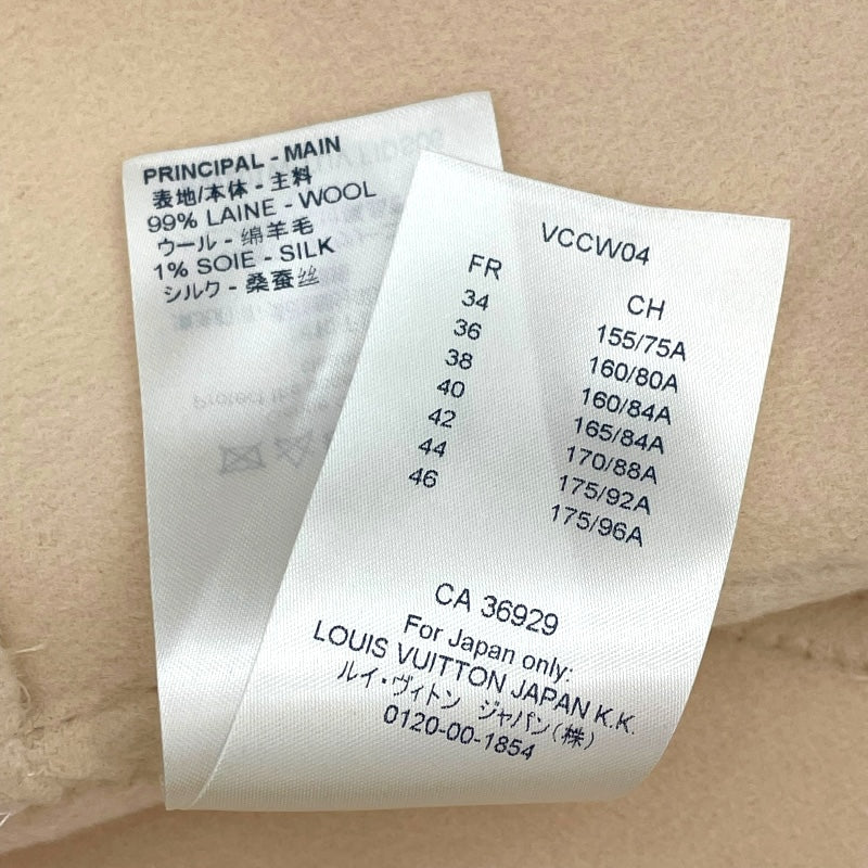 ルイ・ヴィトン LOUIS VUITTON ジャイアントモノグラムノースリーブコート FIDS06 アイボリー ウール メンズ ダッフルコート