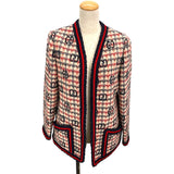 グッチ GUCCI GG総柄ノーカラーツイードジャケット 610060 マルチカラー ウール レディース ノーカラージャケット