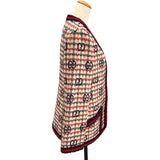 グッチ GUCCI GG総柄ノーカラーツイードジャケット 610060 マルチカラー ウール レディース ノーカラージャケット