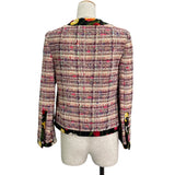 ドルチェ＆ガッバーナ Dolce & Gabbana ノーカラーツイードジャケット F2087T マルチカラー コットン レディース ノーカラージャケット