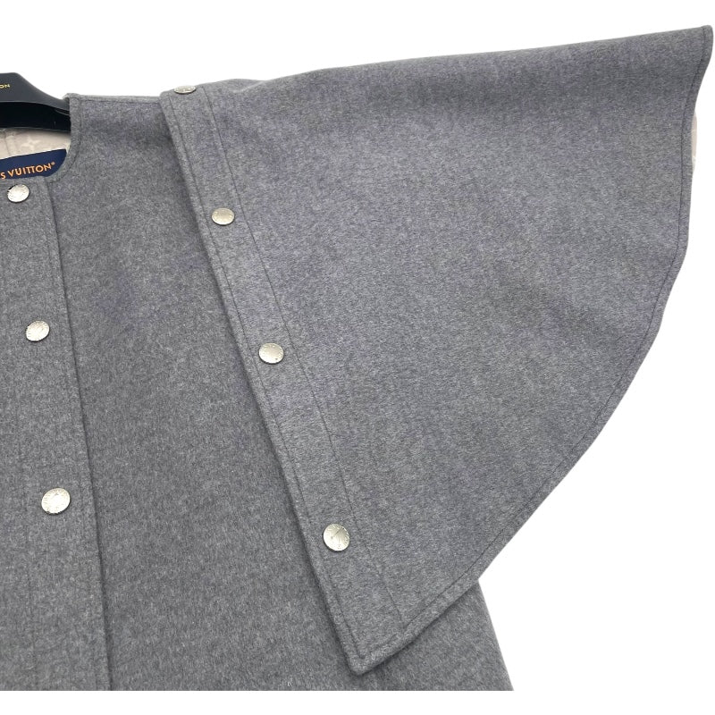 ルイ・ヴィトン LOUIS VUITTON ケープコート FRC032 グレー ウール レディース その他アウター