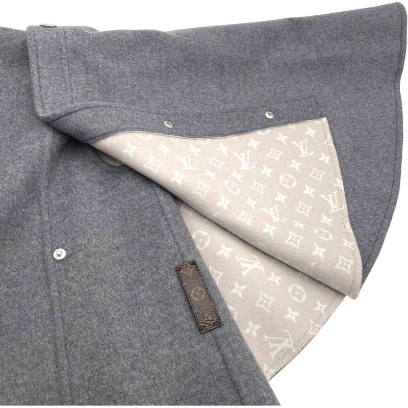 ルイ・ヴィトン LOUIS VUITTON ケープコート FRC032 グレー ウール レディース その他アウター