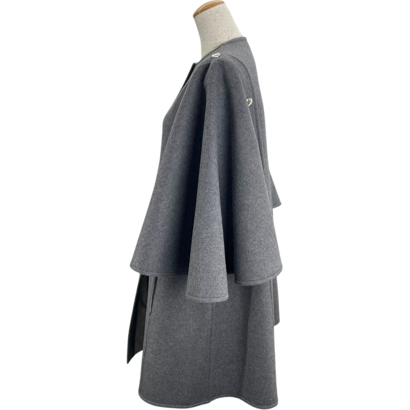 ルイ・ヴィトン LOUIS VUITTON ケープコート FRC032 グレー ウール レディース その他アウター