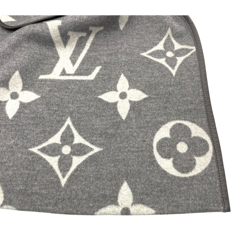 ルイ・ヴィトン LOUIS VUITTON ジャイアントモノグラムフーテッドコート FLC016 グレー ウール レディース その他アウター