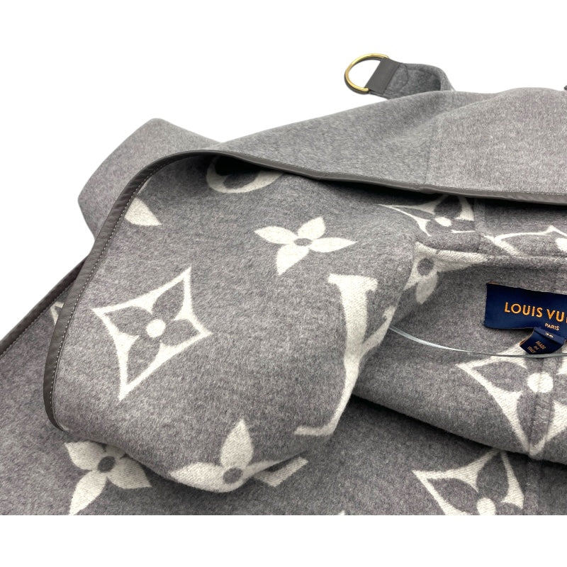 ルイ・ヴィトン LOUIS VUITTON ジャイアントモノグラムフーテッドコート FLC016 グレー ウール レディース その他アウター