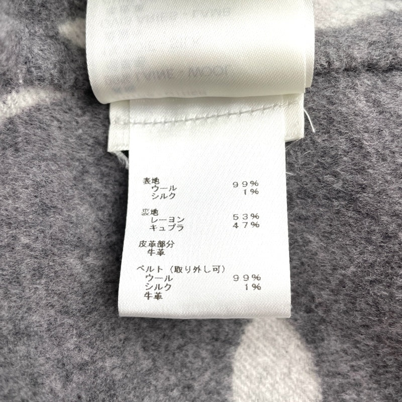 ルイ・ヴィトン LOUIS VUITTON ジャイアントモノグラムフーテッドコート FLC016 グレー ウール レディース その他アウター