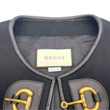 グッチ GUCCI ホースビット金具ノーカラーコート 594821 ブラック ウール レディース ノーカラージャケット