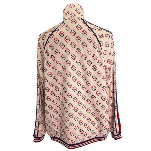 グッチ GUCCI GG総柄トラックジャケット 575737 ホワイト ポリエステル メンズ ナイロンジャケット