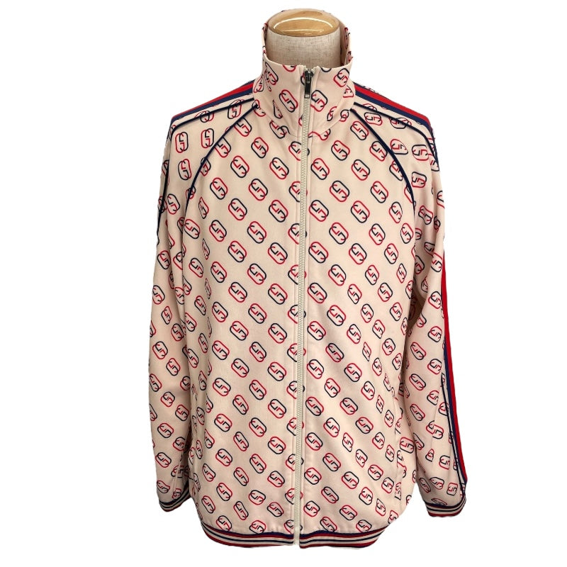 グッチ GUCCI GG総柄トラックジャケット 575737 ホワイト ポリエステル メンズ ナイロンジャケット