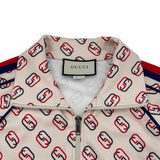 グッチ GUCCI GG総柄トラックジャケット 575737 ホワイト ポリエステル メンズ ナイロンジャケット