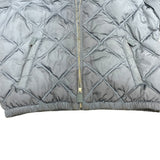 プラダ PRADA トライアングルロゴ ダウンジャケット SGN460 ブルー ナイロン レディース ダウンジャケット