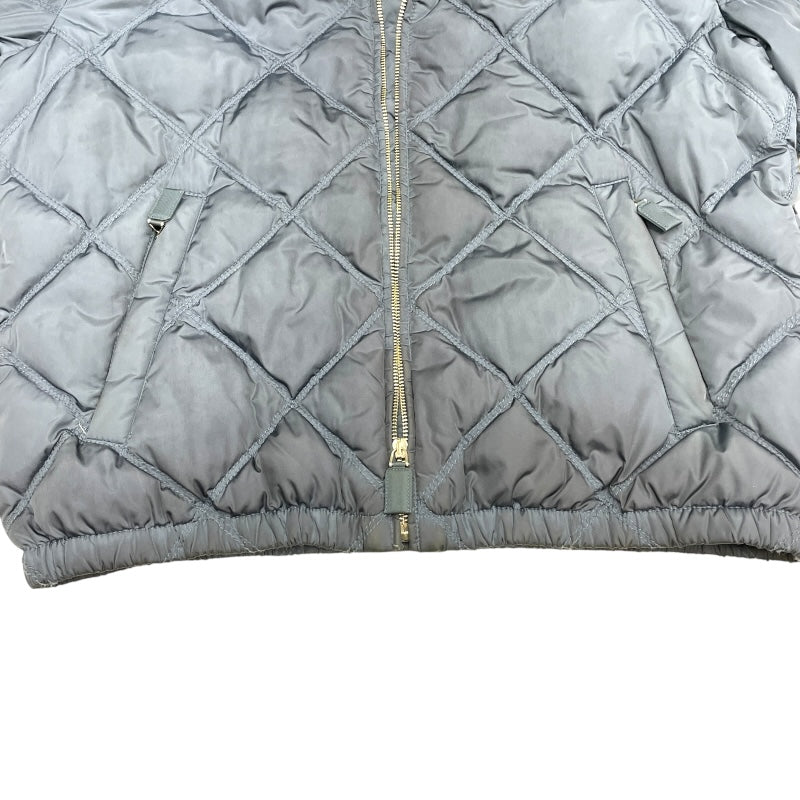 プラダ PRADA トライアングルロゴ ダウンジャケット SGN460 ブルー ナイロン レディース ダウンジャケット