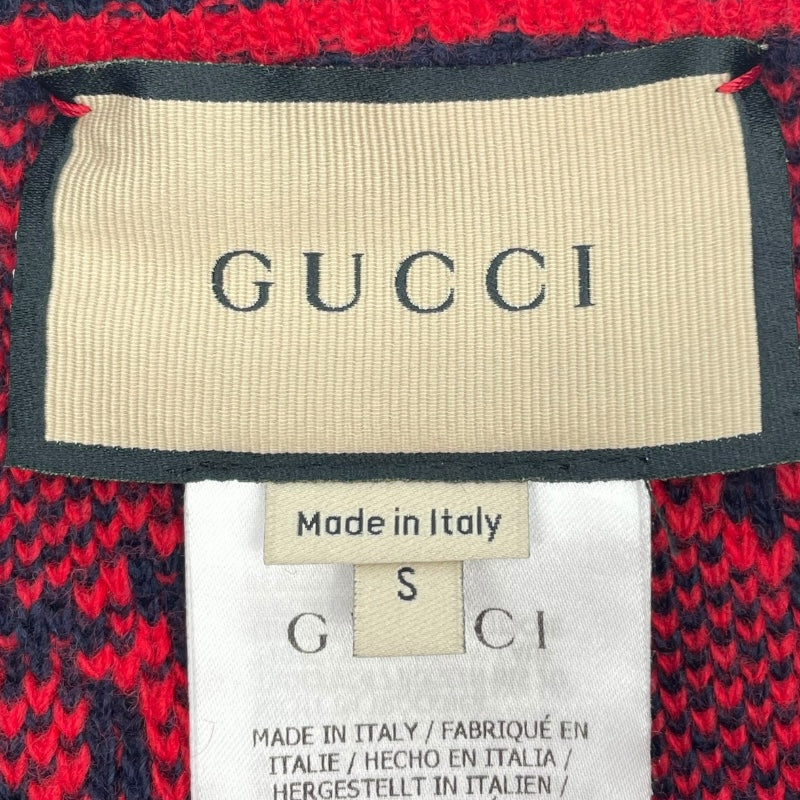 グッチ GUCCI GG総柄ニットスカート 713301 ネイビー ウール レディース スカート