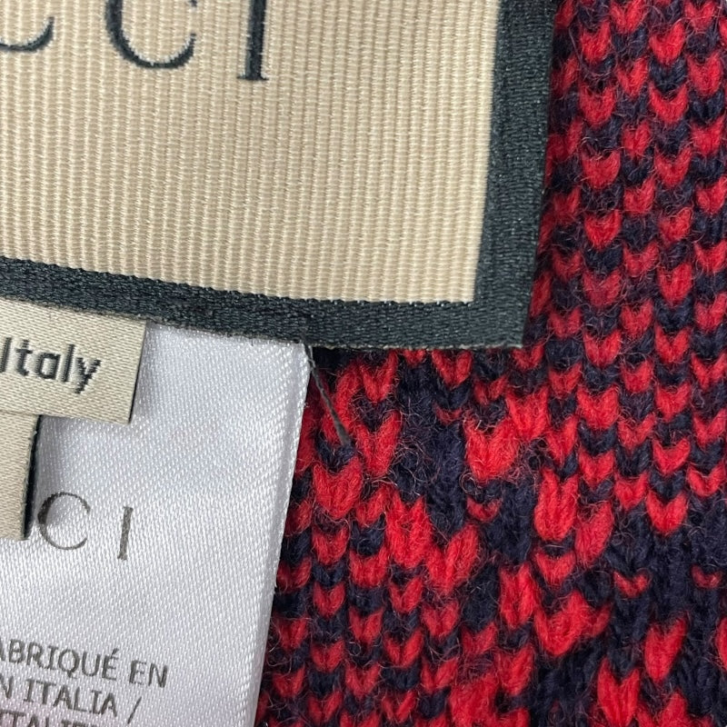 グッチ GUCCI GG総柄ニットスカート 713301 ネイビー ウール レディース スカート