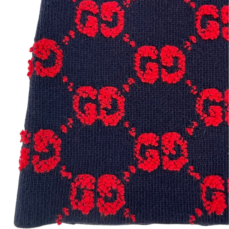 グッチ GUCCI GG総柄ニットスカート 713301 ネイビー ウール レディース スカート