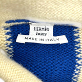エルメス HERMES カシミヤニットセーター ブラック/ホワイト/ブルー カシミヤ レディース ニット