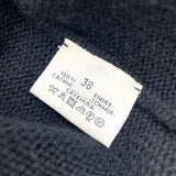 エルメス HERMES カシミヤニットセーター ブラック/ホワイト/ブルー カシミヤ レディース ニット