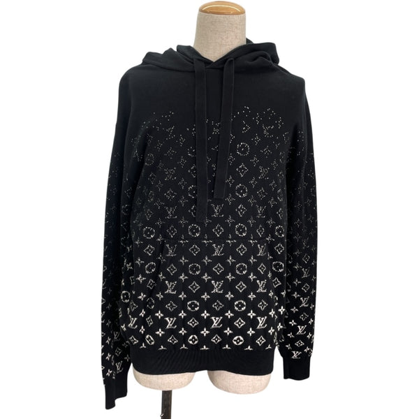 ルイ・ヴィトン LOUIS VUITTON モノグラムグラディエントニットパーカー22AW HNN45W ブラック コットン メンズ パーカー