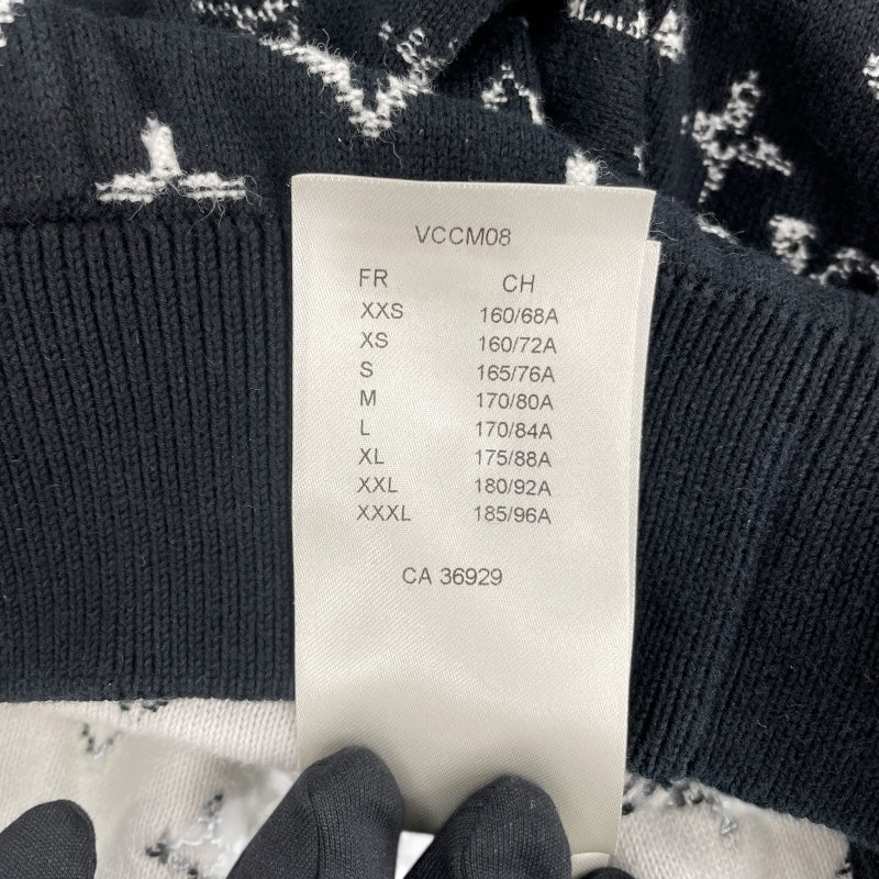 ルイ・ヴィトン LOUIS VUITTON モノグラムグラディエントニットパーカー22AW HNN45W ブラック コットン メンズ パーカー