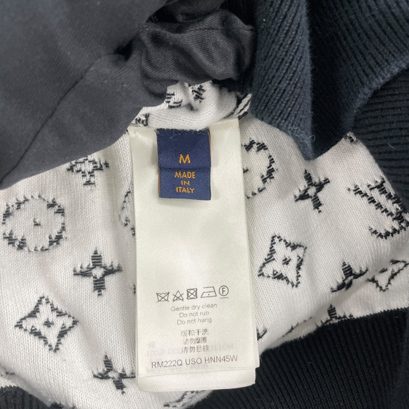 ルイ・ヴィトン LOUIS VUITTON モノグラムグラディエントニットパーカー22AW HNN45W ブラック コットン メンズ パーカー