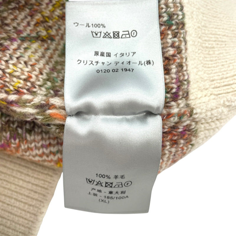 クリスチャン・ディオール Christian Dior オブリーク総柄 193M638AT344 ベージュ ウール メンズ セーター