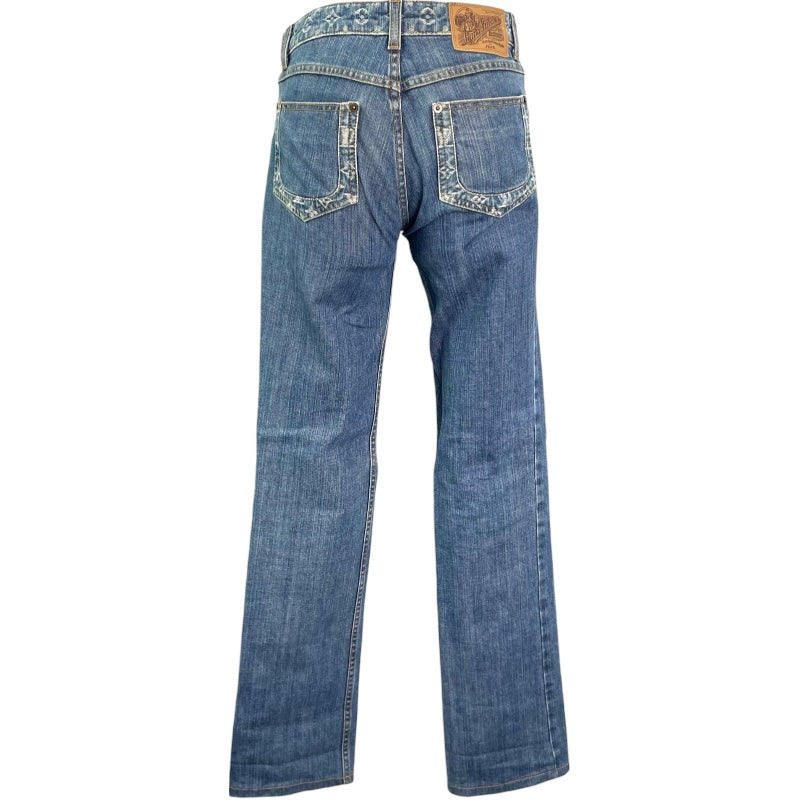 ルイ・ヴィトン LOUIS VUITTON モノグラム切替デニムパンツ ブルー