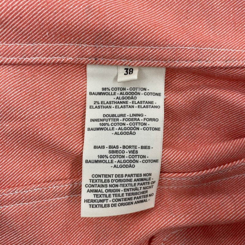 エルメス HERMES 総柄デニムジャケット 4H0253DD ピンク デニム レディース デニムジャケット