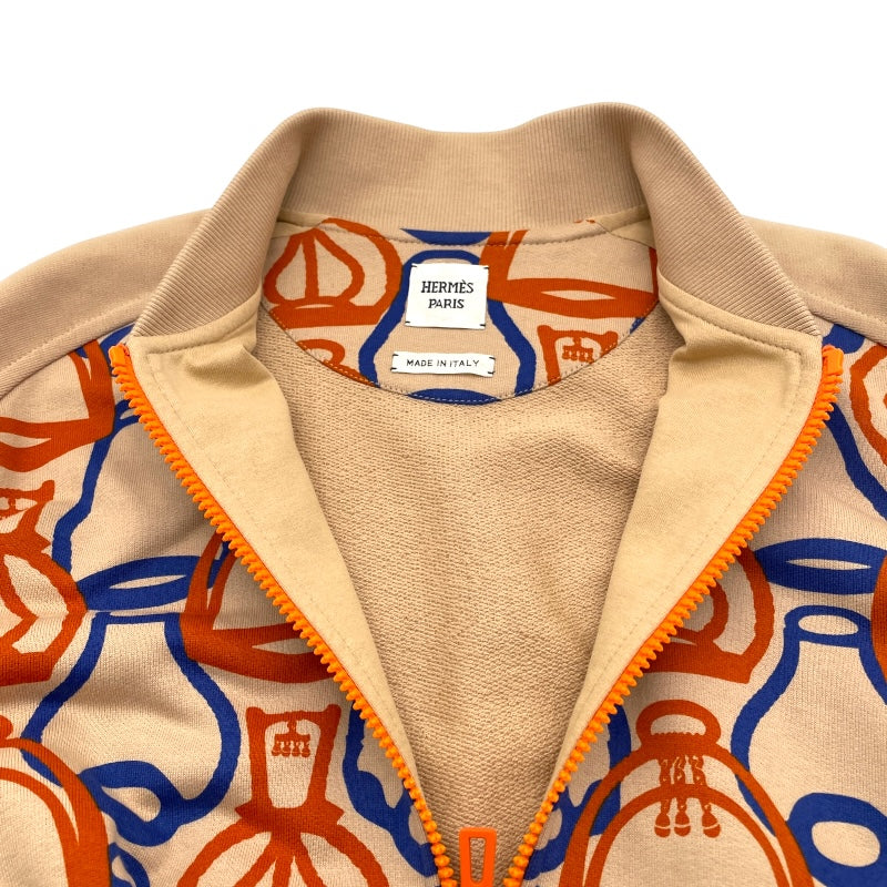 エルメス HERMES 総柄コットンブルゾン 3E4201D1 ベージュ コットン レディース ブルゾン