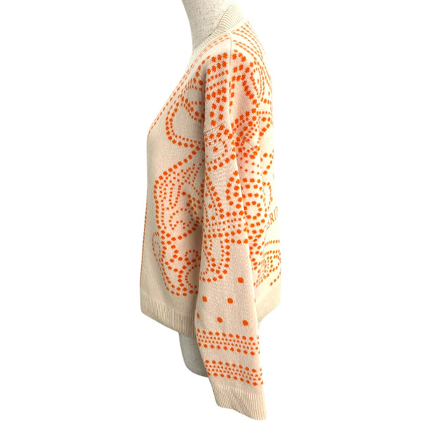 エルメス HERMES Brides de Gala カシミヤニットカーディガン 3E2711D8 オレンジ カシミヤ レディース カーディガン